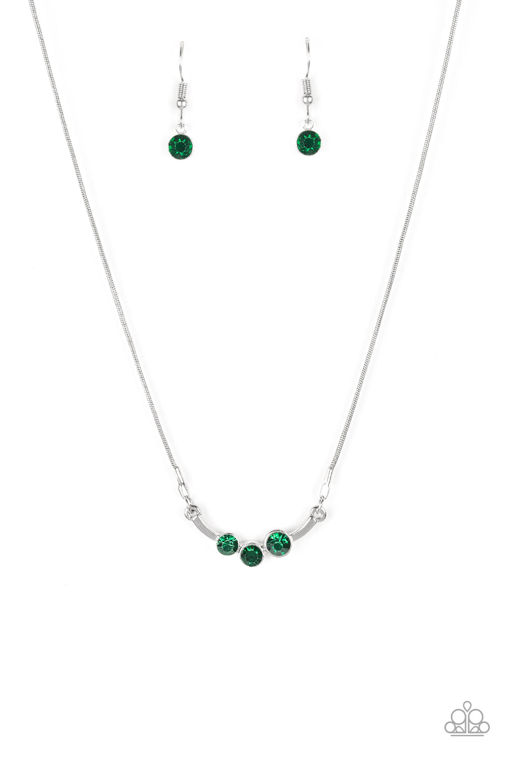 Sparkling Stargazer - Green Paparazzi Necklace