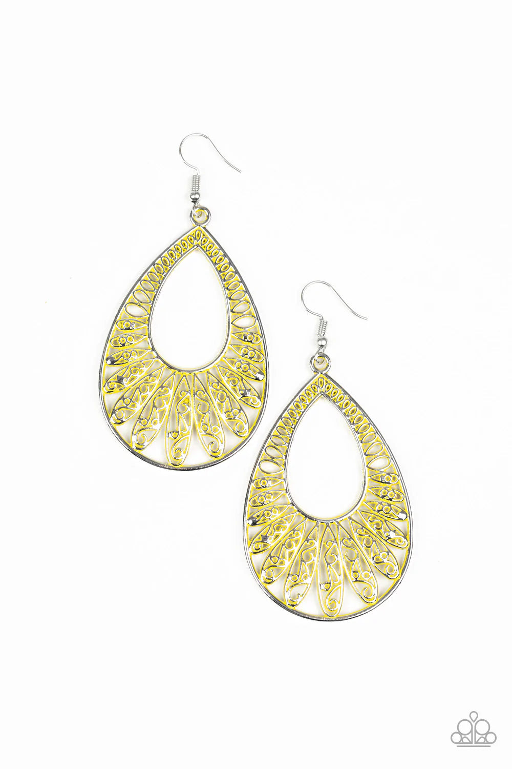 Flamingo Flamenco Yellow Paparazzi Earrings