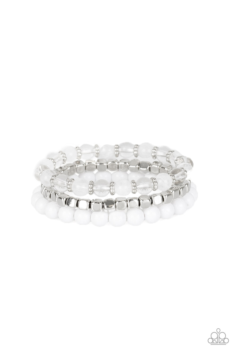 Globetrotter Glam - White Paparazzi Bracelet
