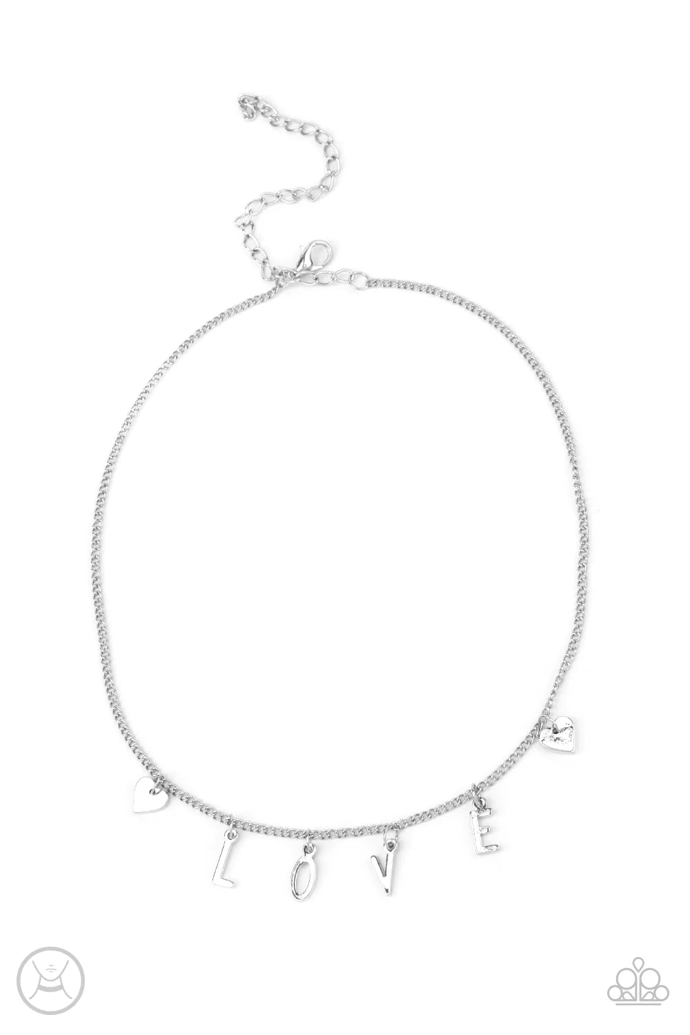 Love Conquers All Silver Paparazzi Necklace