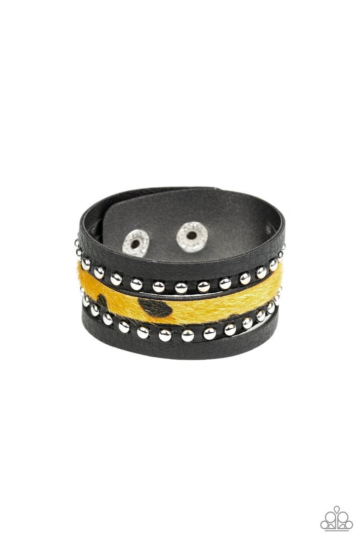 Born To Be WILDCAT - Yellow Paparazzi Urban Bracelet