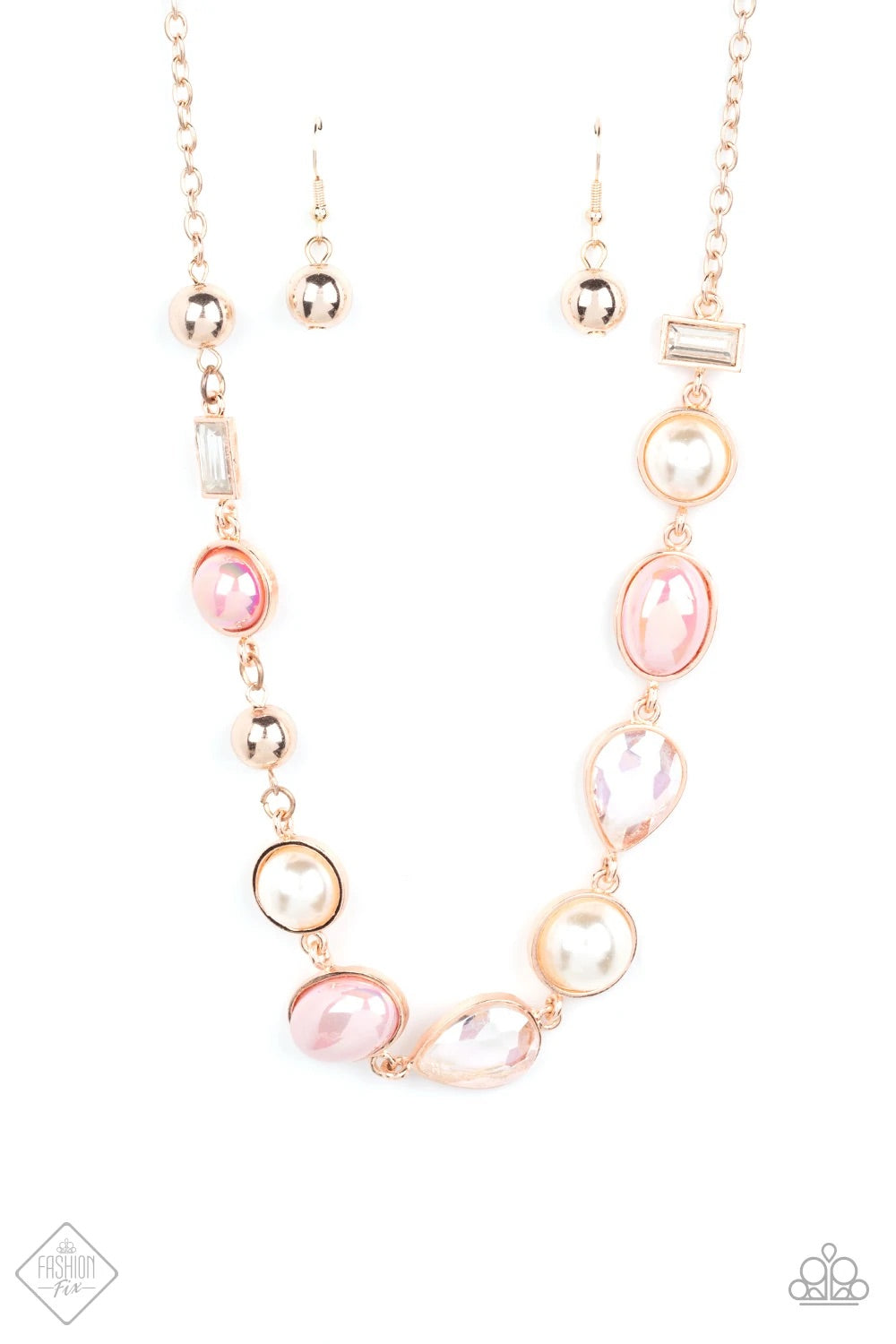 Nautical Nirvana Rose Gold Paparazzi Exclusive Fashion Fix Necklace