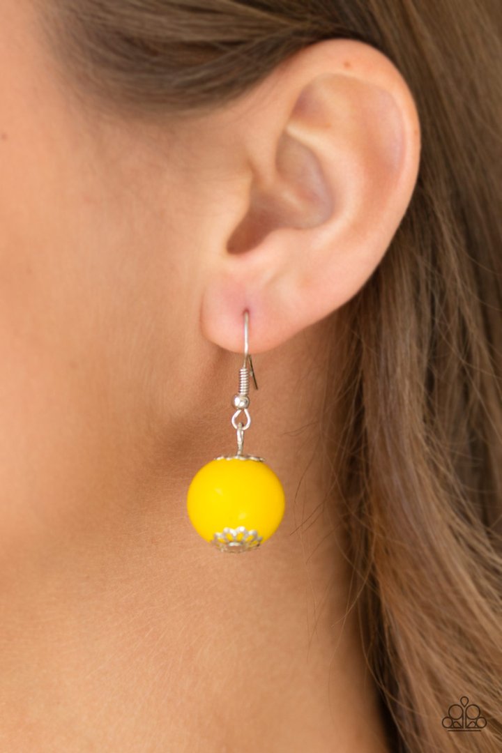 Summer Breezin Yellow Paparazzi Wooden Necklace
