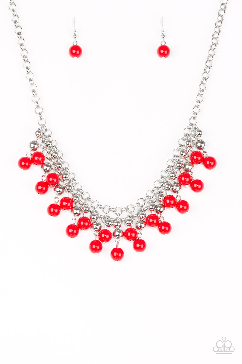 Friday Night Fringe - Red Paparazzi Necklace