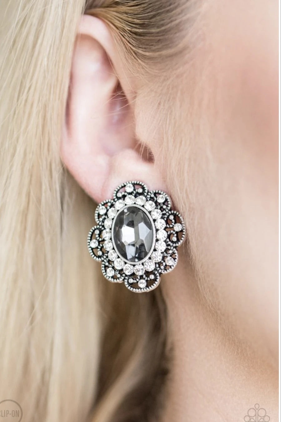 Dine and Dapper Silver Paparazzi Clip On Earrings