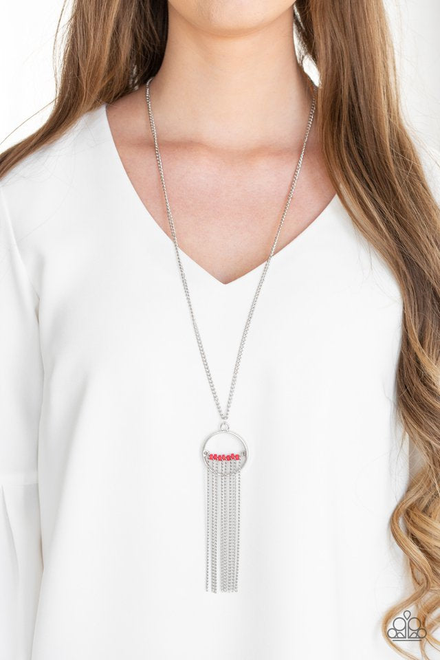 Terra Tassel - Red Paparazzi Necklace