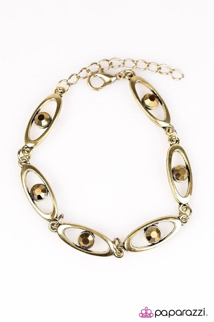 Starry Eyed Brass Paparazzi Bracelet