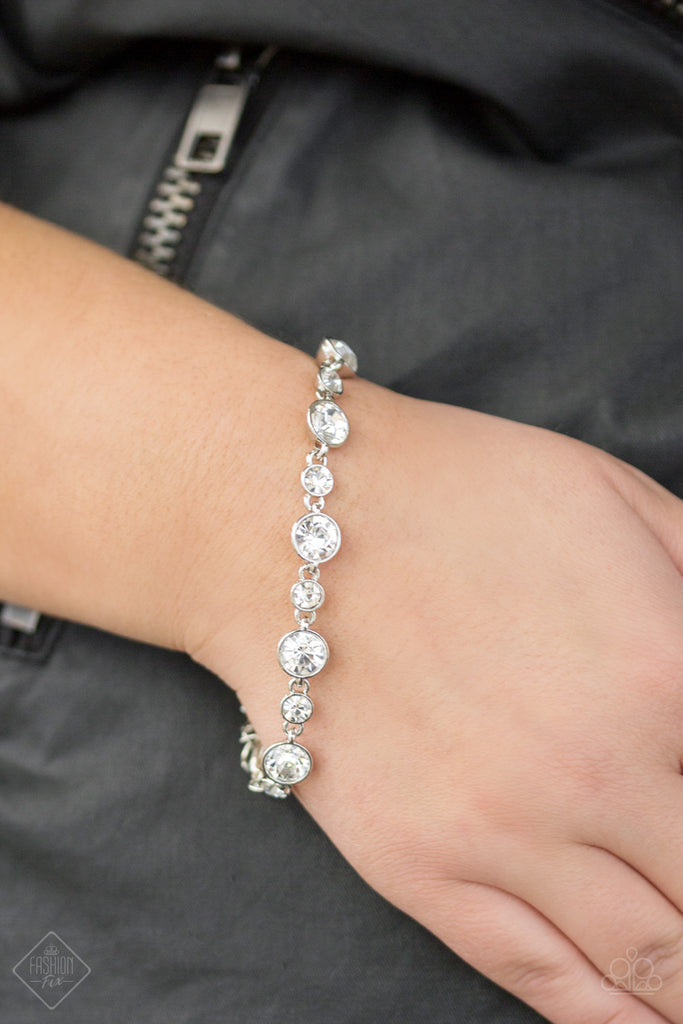 Starstruck Sparkle - White Paparazzi Fashion Fix Exclusive Bracelet