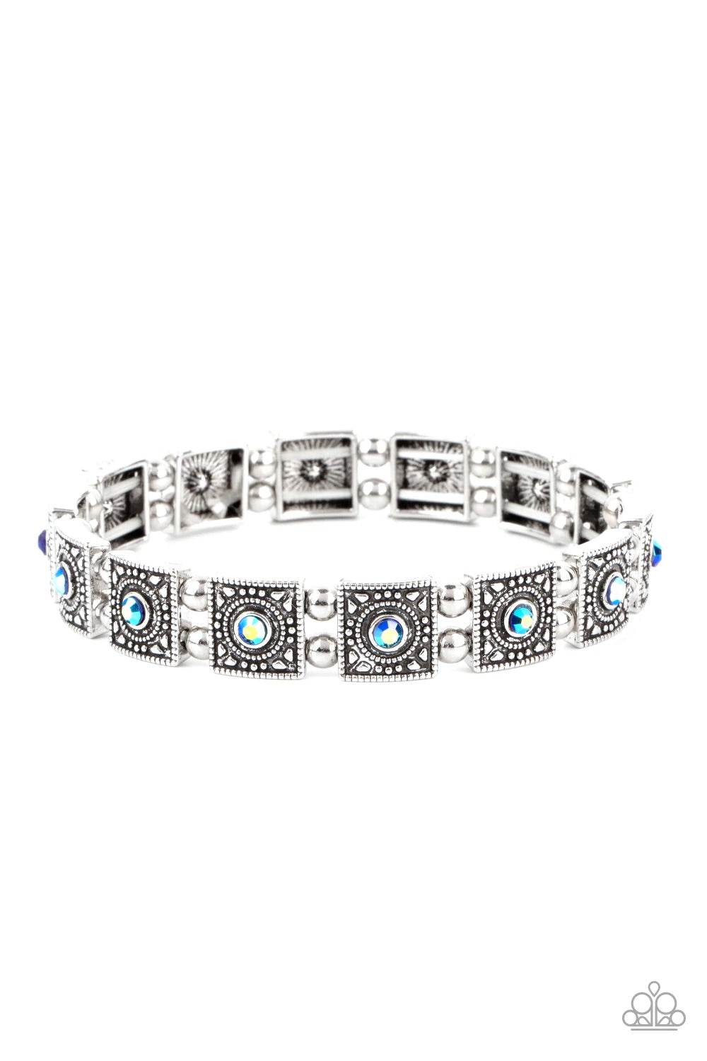 Cosmic Conquest Blue Paparazzi Bracelet