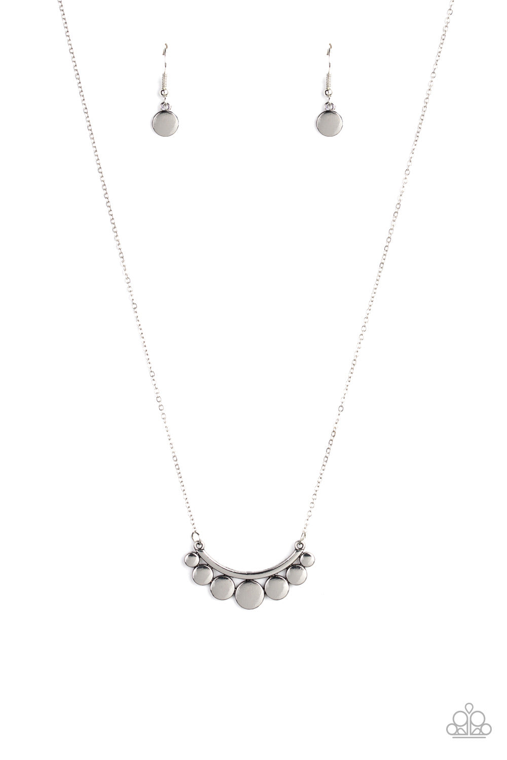 Melodic Metallics - Silver Paparazzi Necklace