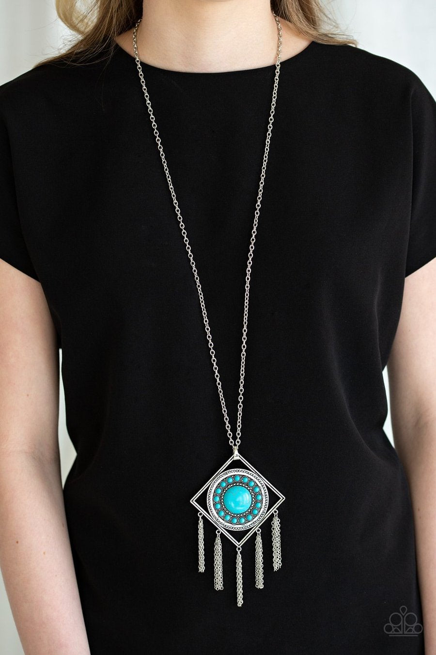 Sandstone Solstice Blue Paparazzi Necklace