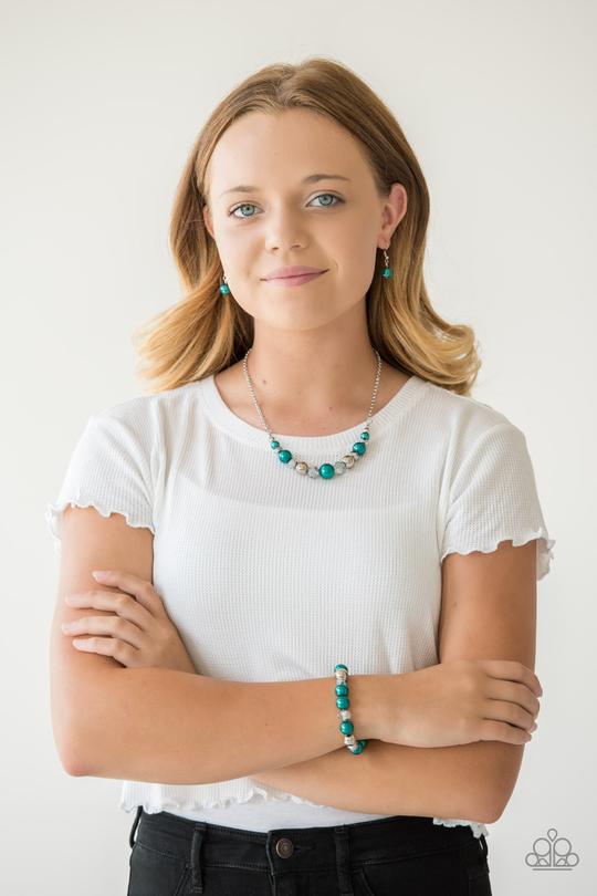 The Big Leaguer Green Paparazzi Necklace