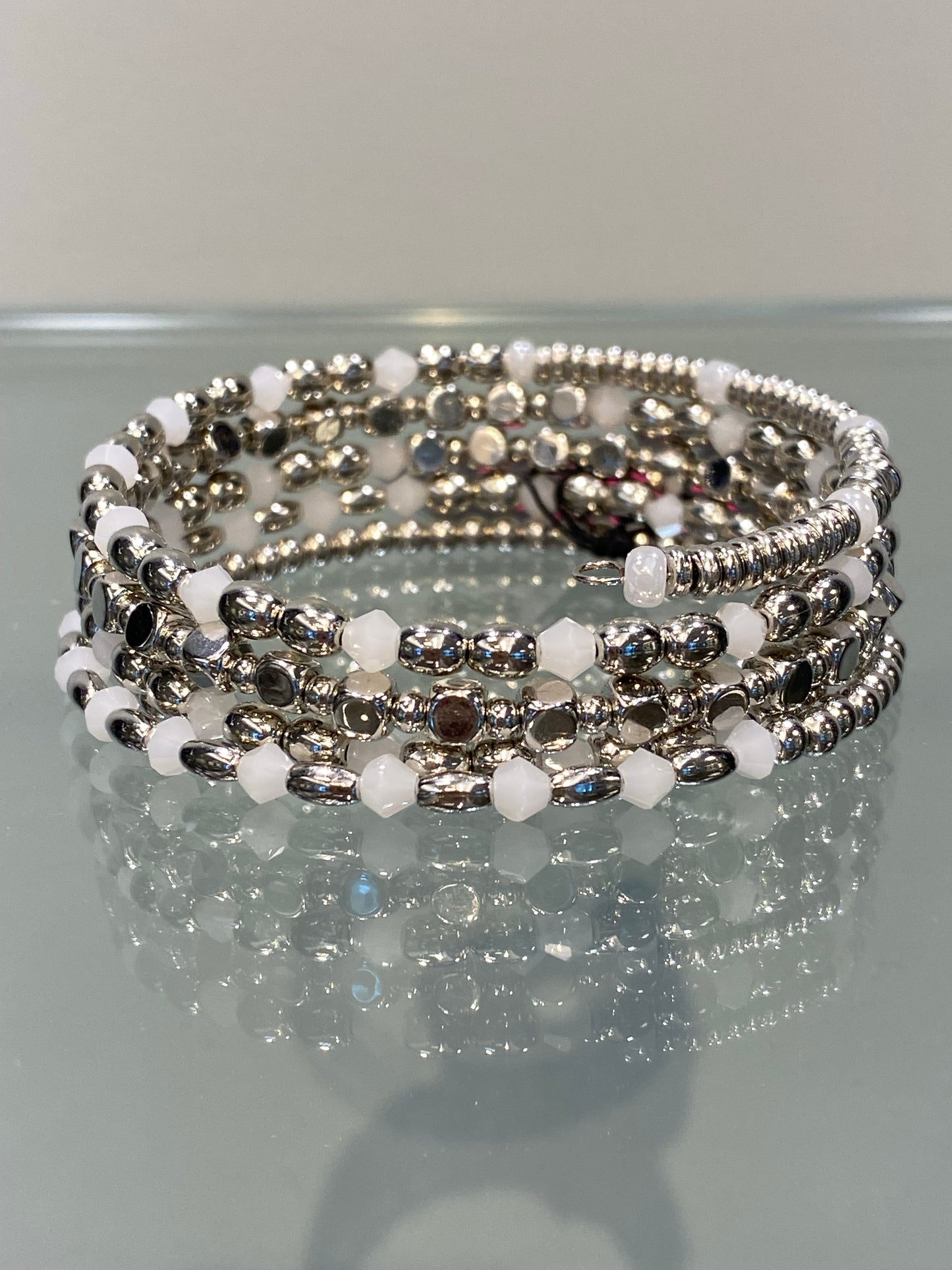White coil bracelet