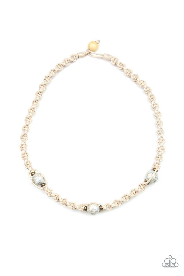 Swimming With Sharks - White Paparazzi Urban Necklace