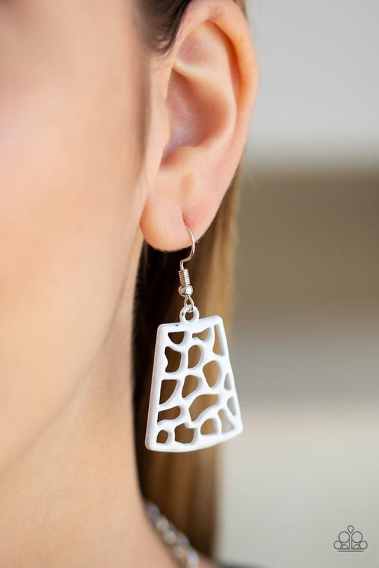 Powerful Prowl White Paparazzi Necklace