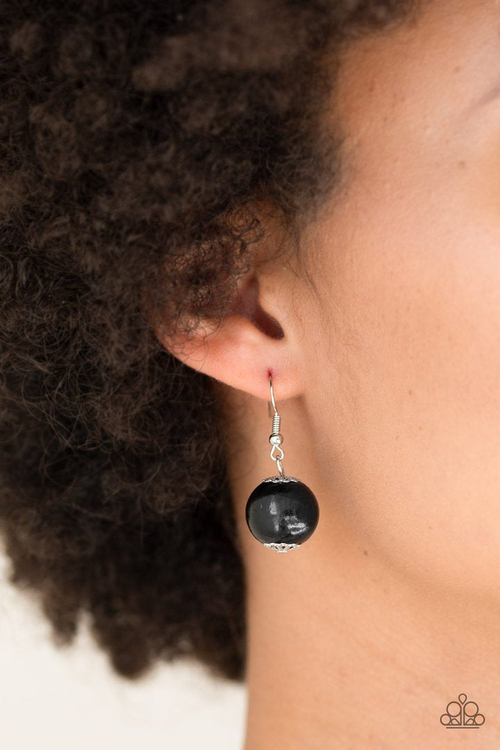 Panama Panorama - Black - Wooden Paparazzi Necklace