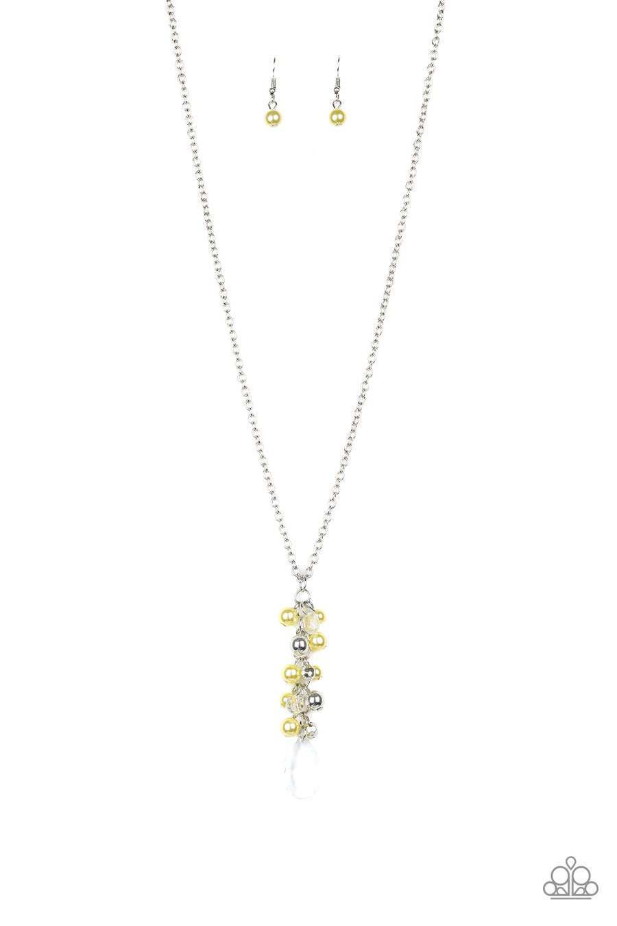 Teardrop Serenity Yellow Paparazzi Necklace