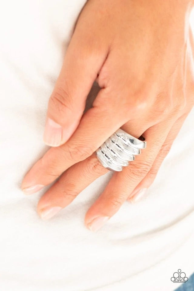 Hit Em Where It Hurts Silver Paparazzi Ring