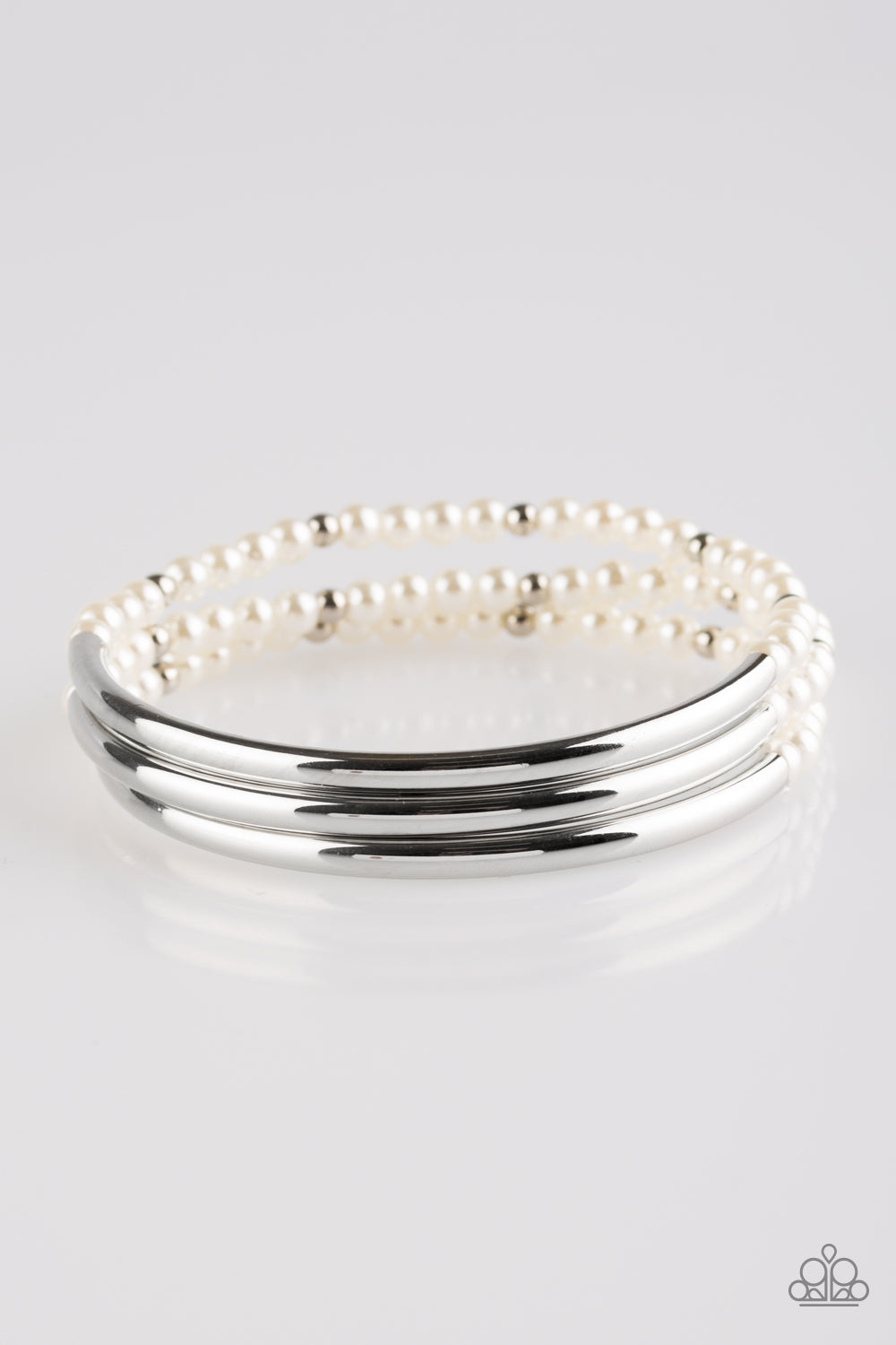 City Pretty - White Paparazzi Bracelet