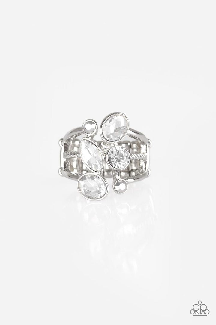 Metro Mingle - Silver Paparazzi Ring