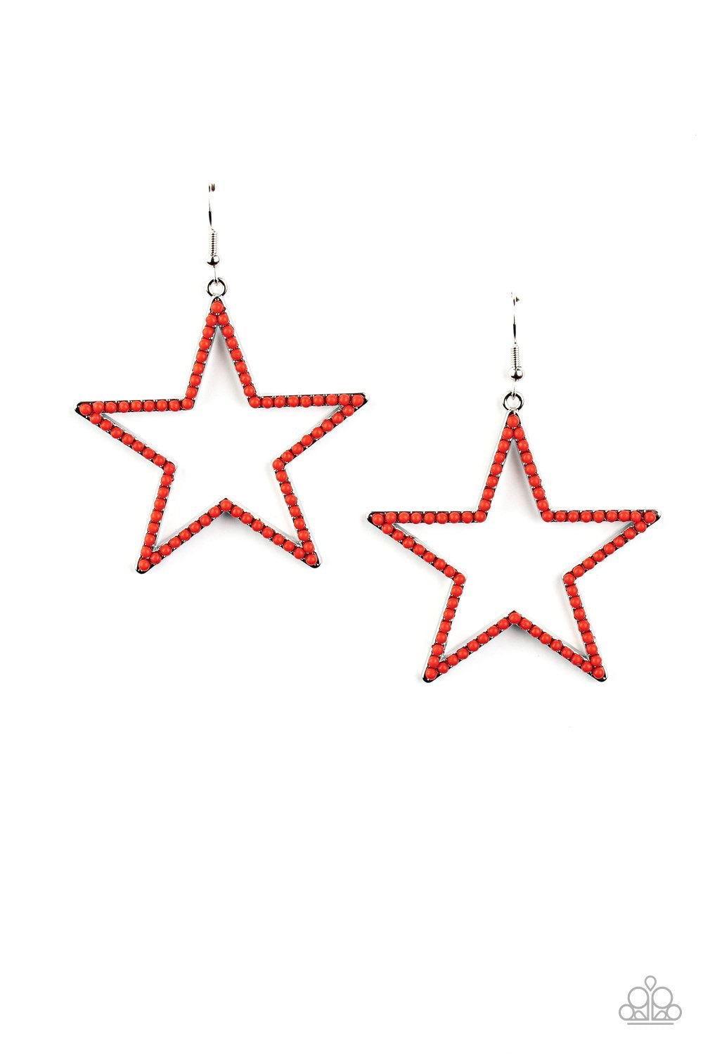 Count Your Stars - Red Paparazzi Earrings