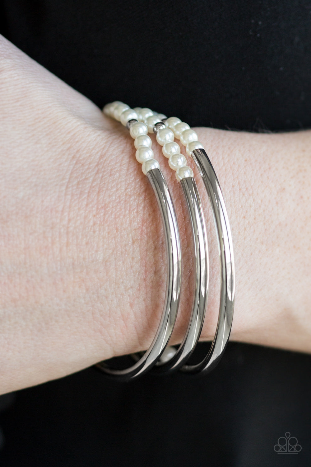 City Pretty - White Paparazzi Bracelet
