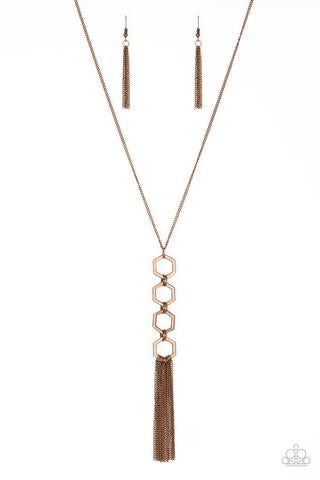 Ready, Set , Geo Brass Paparazzi Necklace