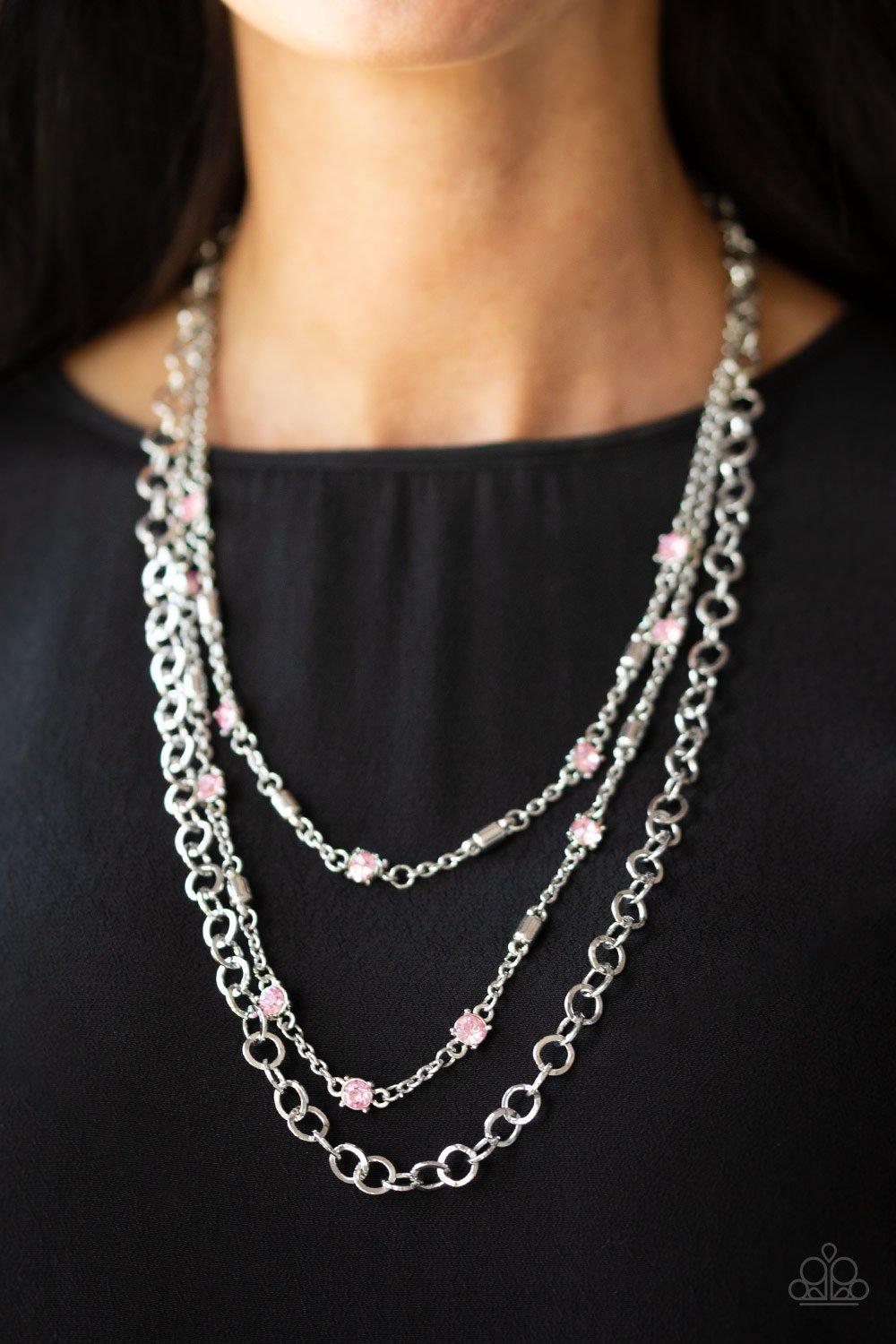 Metro Mixer Pink Paparazzi Necklace