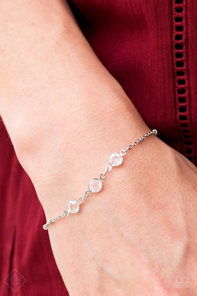 Paparazzi Never Stop GLEAMING Silver Bracelet