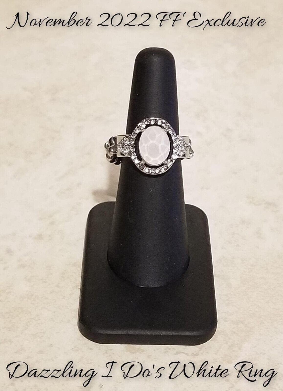 Dazzling I Do's White Paparazzi Ring