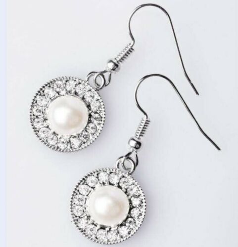Take A Vow White Paparazzi Earrings