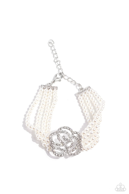 Regal Rose White Bracelet