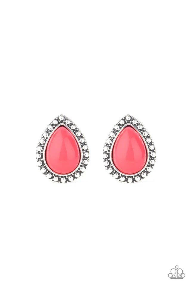 Boldly Beaded Pink Earrings