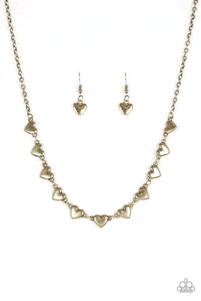 If My Heart Had Wings Brass Necklace