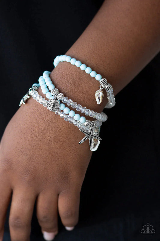 Ocean Breeze Blue Paparazzi Black Diamond Exclusive Bracelet
