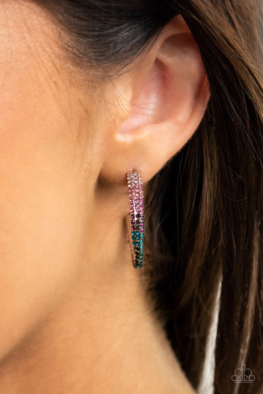 Trail of Twinkle Multi Paparazzi Hoop Earrings