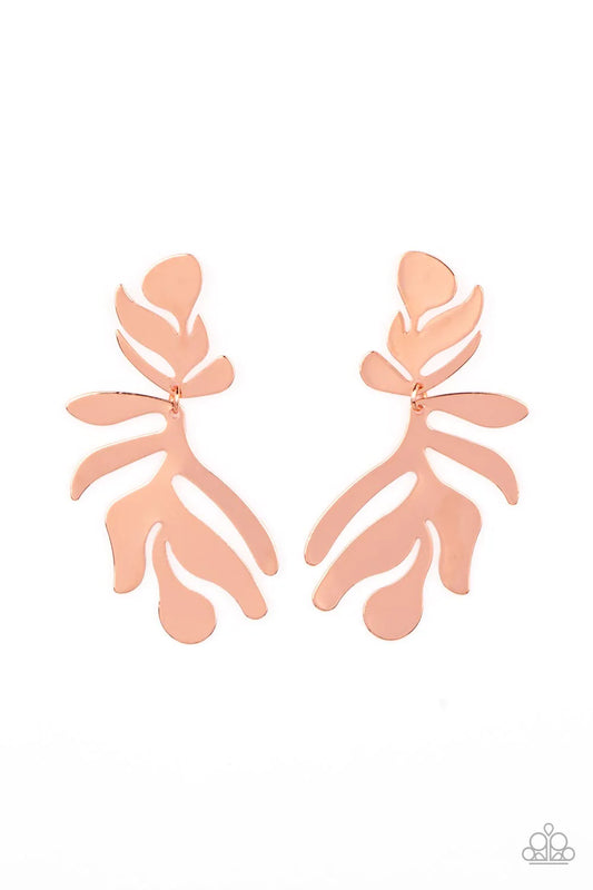 Palm Picnic Copper Earrings