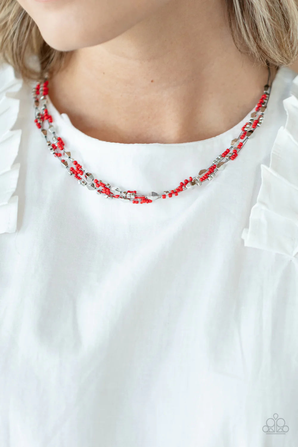 Explore Every Angle Red Paparazzi Necklace