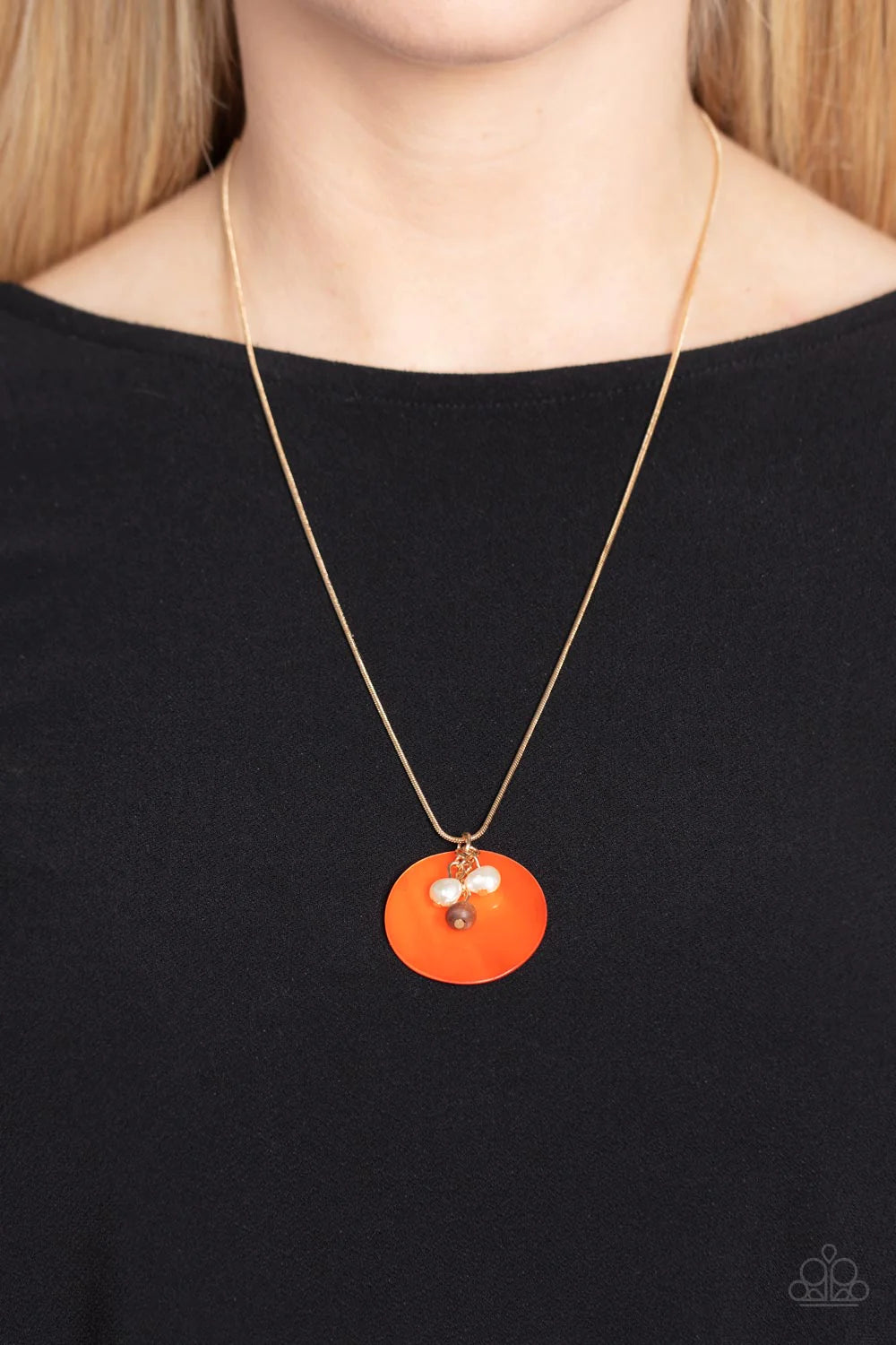 Beach House Harmony Orange Paparazzi Necklace