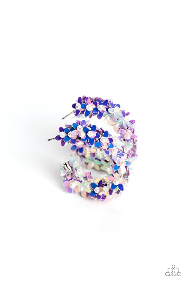 Fairy Fantasia Purple Paparazzi Hoop Earrings