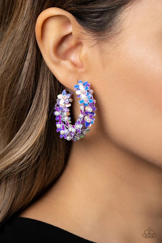 Fairy Fantasia Purple Paparazzi Hoop Earrings