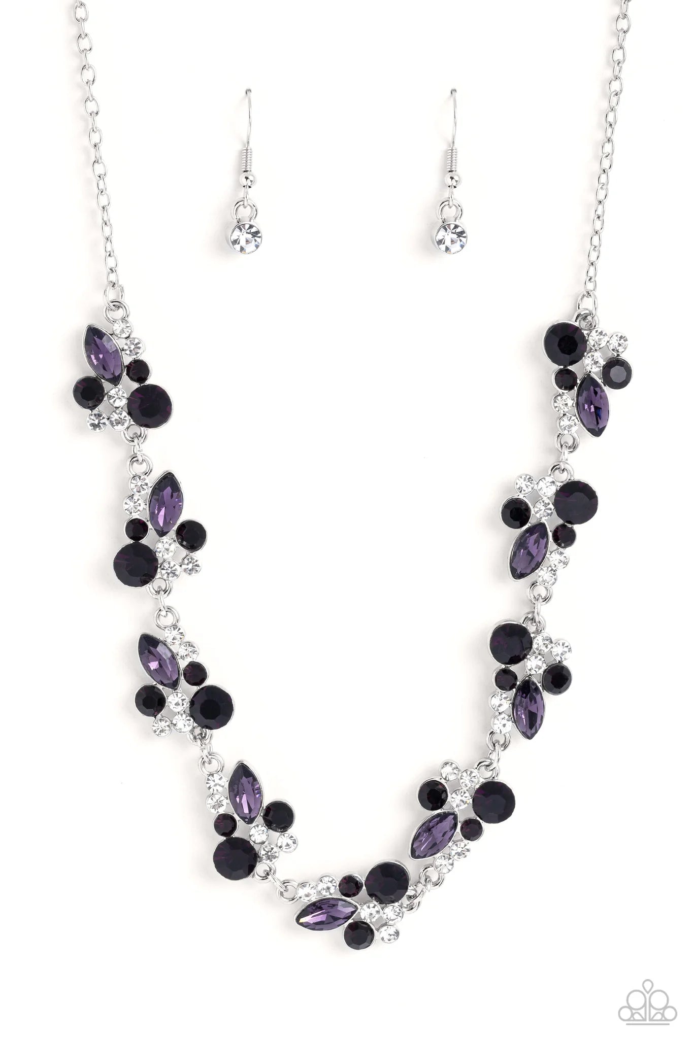 Swimming In Sparkles Purple Necklace