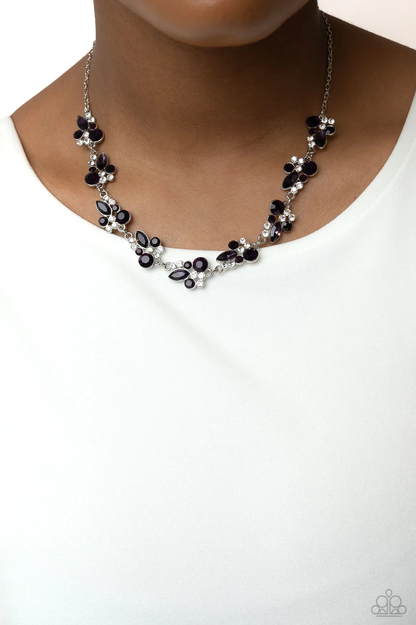 Swimming In Sparkles Purple Necklace