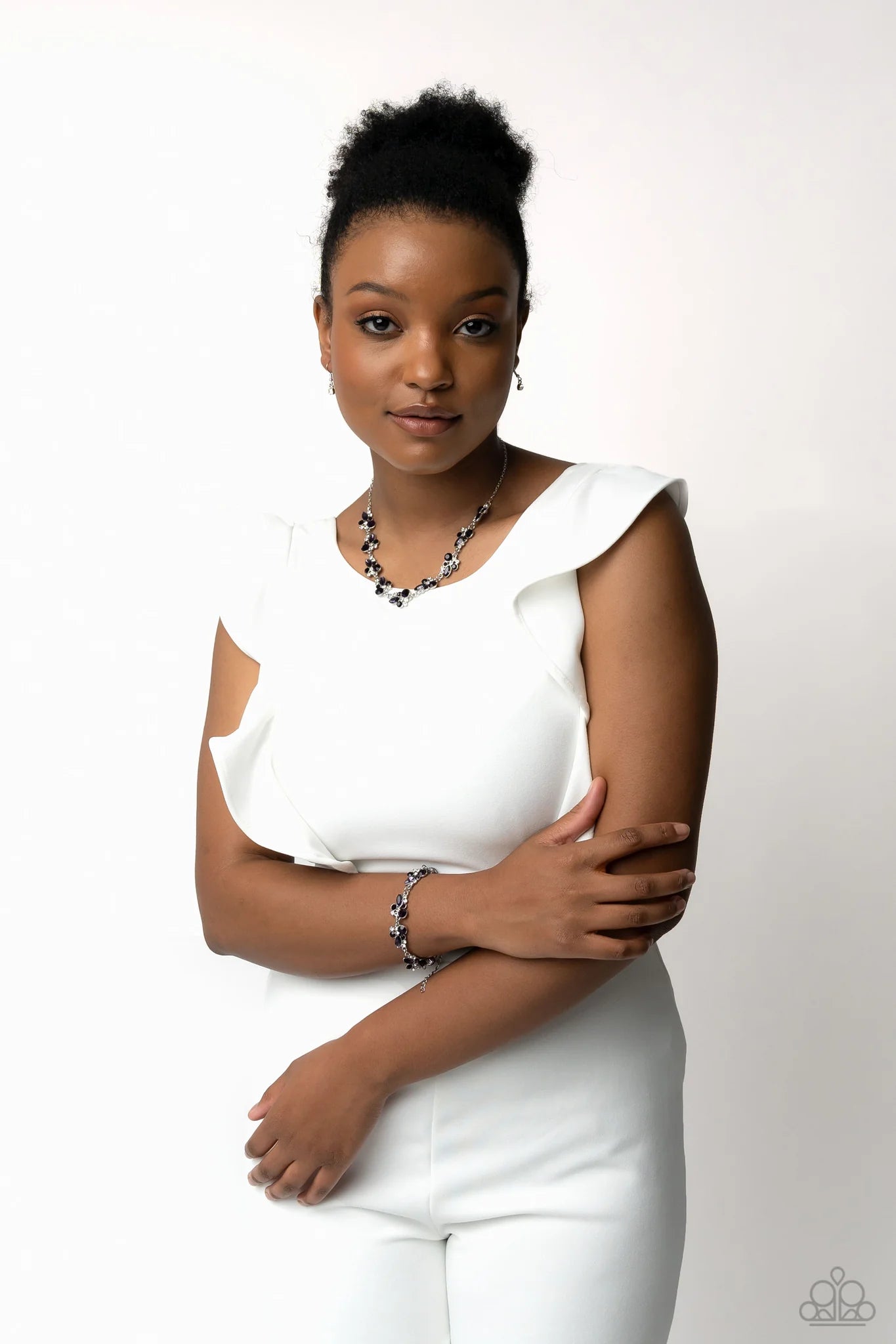 Swimming In Sparkles Purple Necklace