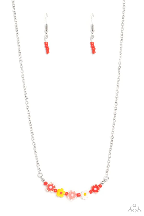 Bouquet We Go Red Necklace