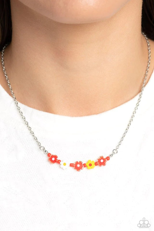 Bouquet We Go Red Necklace