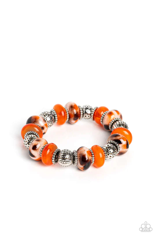 Warped Wayfarer Orange Paparazzi Bracelet