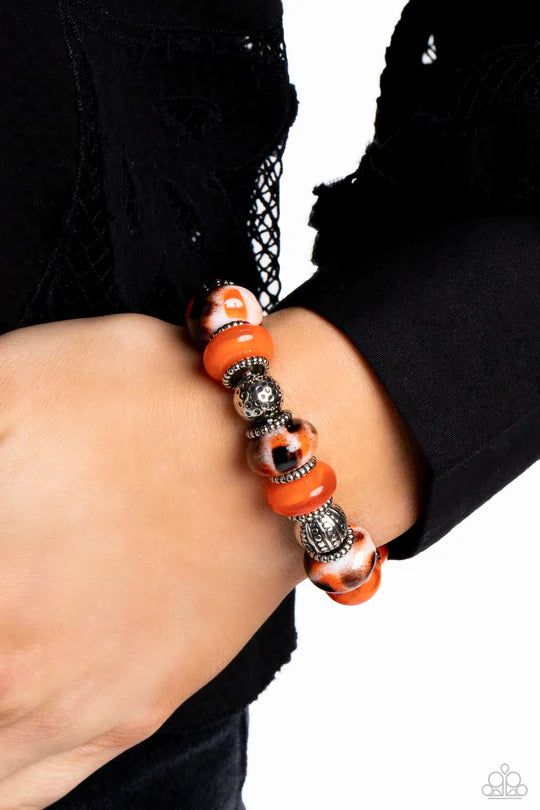 Warped Wayfarer Orange Paparazzi Bracelet