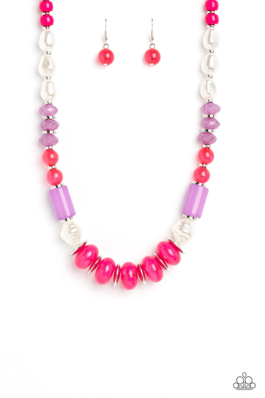 A SHEEN Slate Pink Paparazzi Necklace
