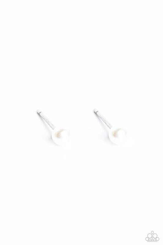 Dainty Details White Paparazzi Stud Earrings